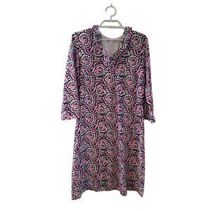 J McLaughlin dress womens size Medium Catalina cloth Agnetta geoprint